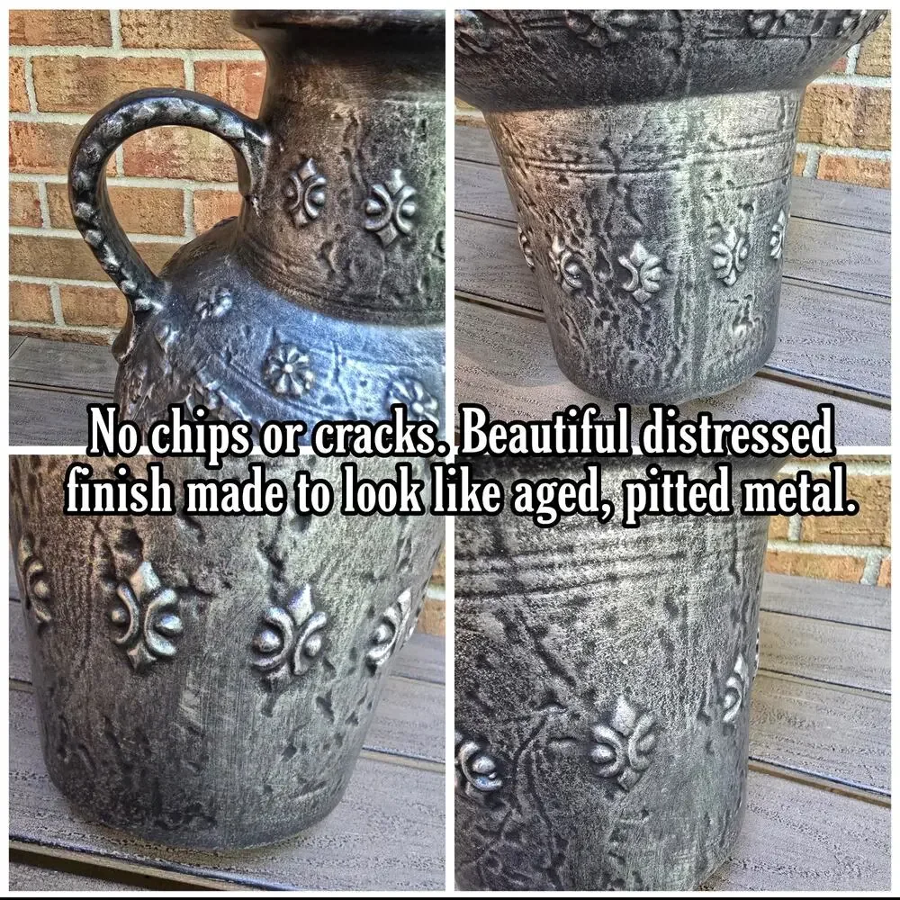 Large Floor Vase Handle W. Germany 434-45 Ceramic Vintage Gray Frieze Royal Hunt